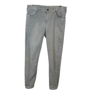 Halle True Religion Mid Rise Super Skinny Gray Denim Stretch Jeans 31 USA